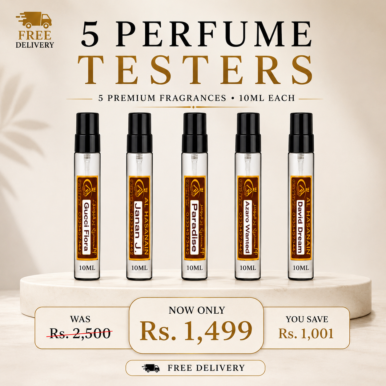 5X 10ML TESTER